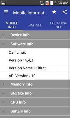 Mobile Sim and Location Info android App screenshot 4